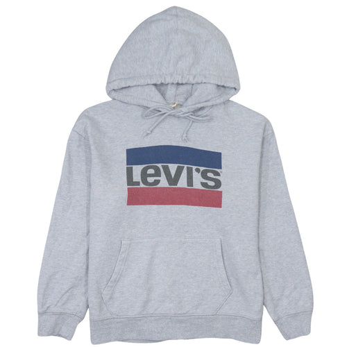 Levi's Men's Grey Pullover Logo Hoodie Size S
