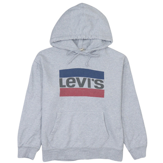 Levi's Men's Grey Pullover Logo Hoodie Size S