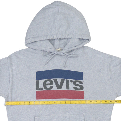 Levi's Men's Grey Pullover Logo Hoodie Size S