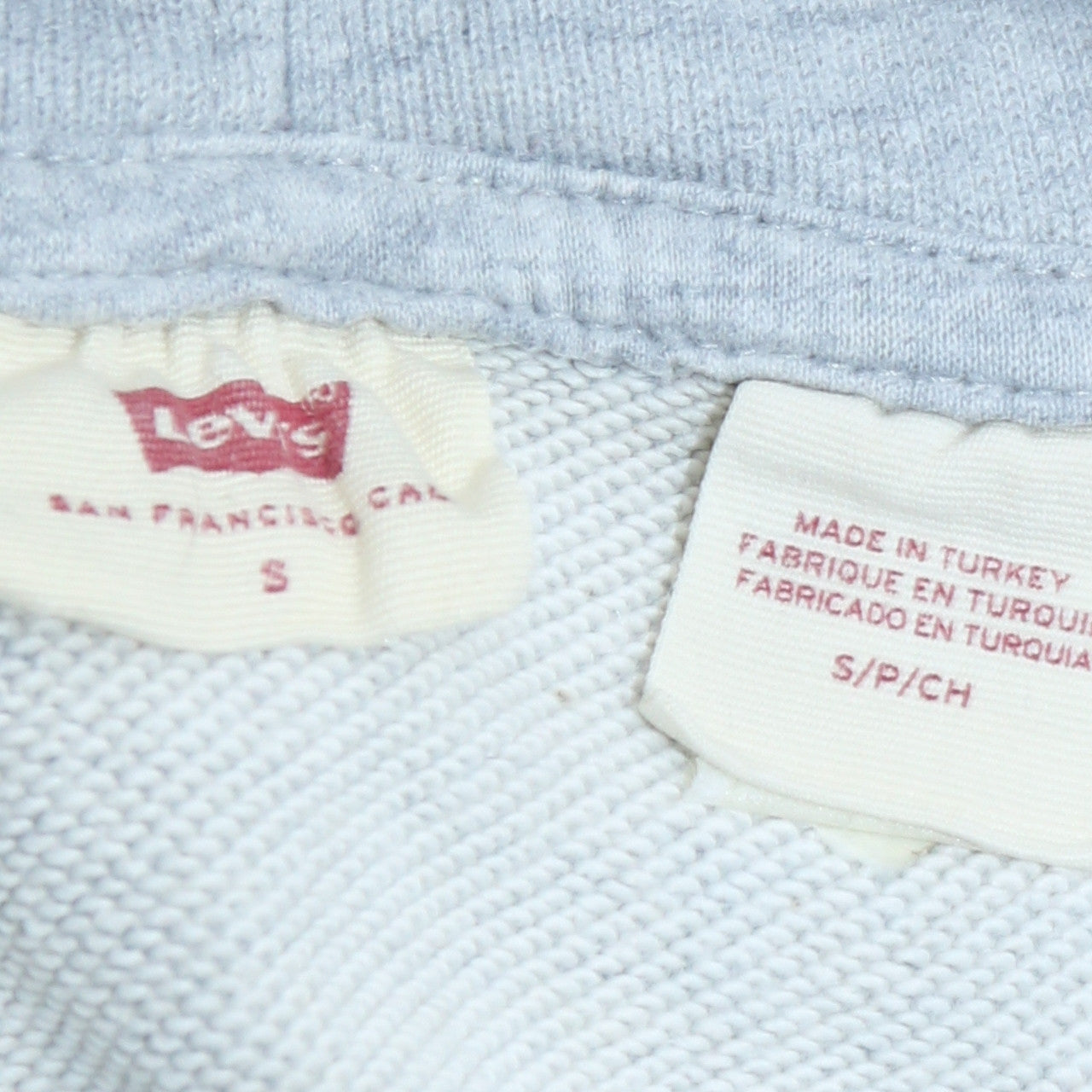 Levi's Men's Grey Pullover Logo Hoodie Size S