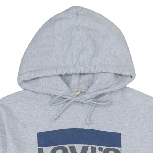 Levi's Men's Grey Pullover Logo Hoodie Size S