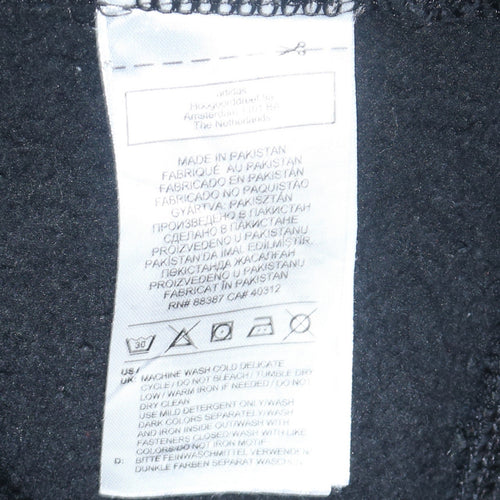 Adidas Women's Black 1/2 Zip Hooded Sweatshirt UK 12