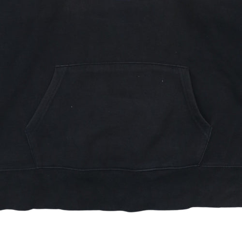 Adidas Women's Black 1/2 Zip Hooded Sweatshirt UK 12