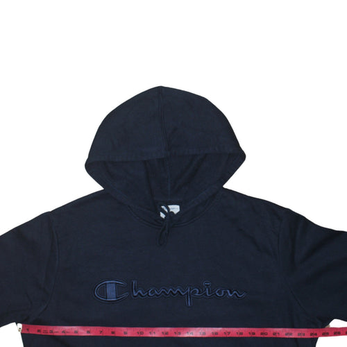 Champion Men's Blue XL Pullover Hoodie Embroidered Logo Sweatshirt