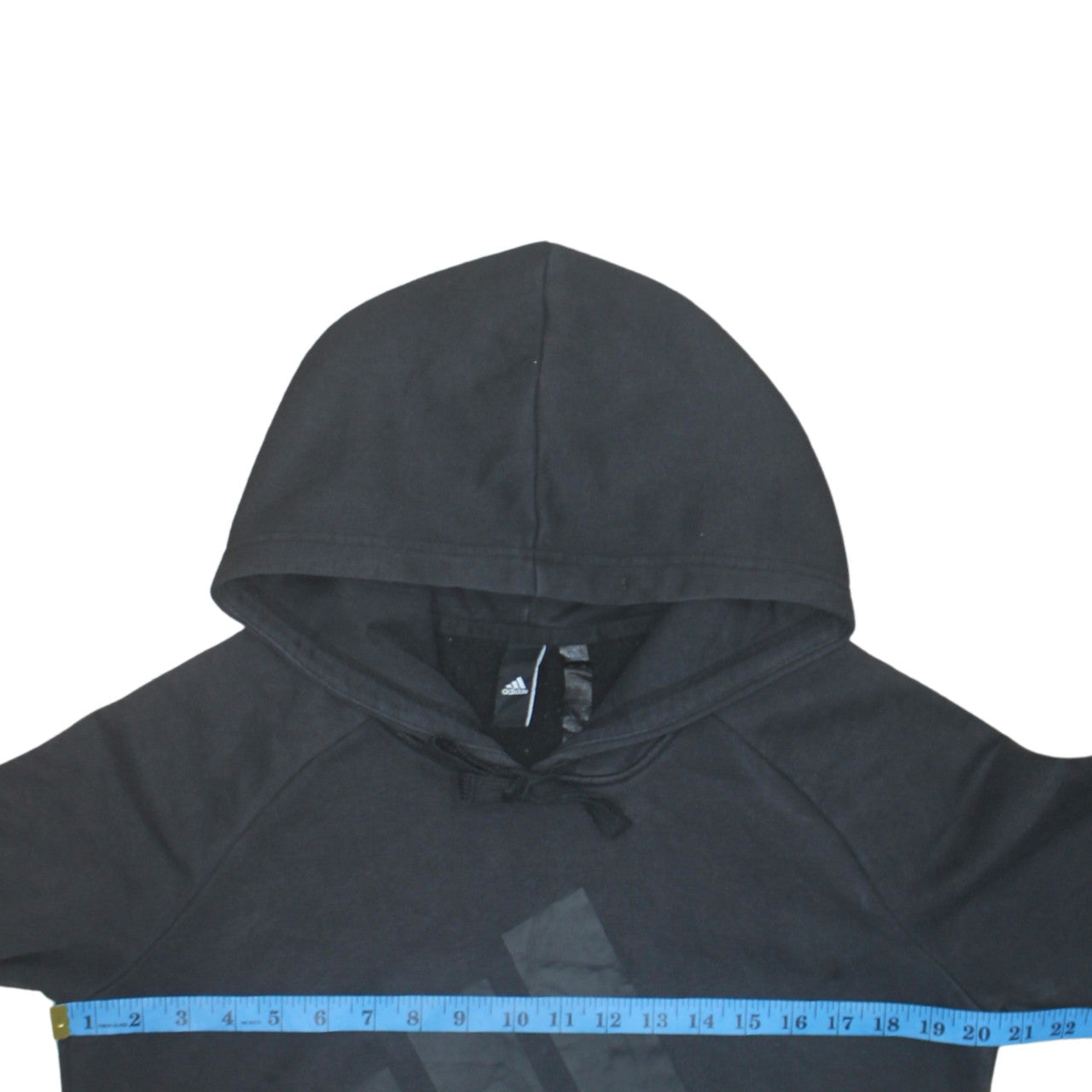 Adidas Womens Black Pullover Hoodie Size 12-14 Cotton Blend
