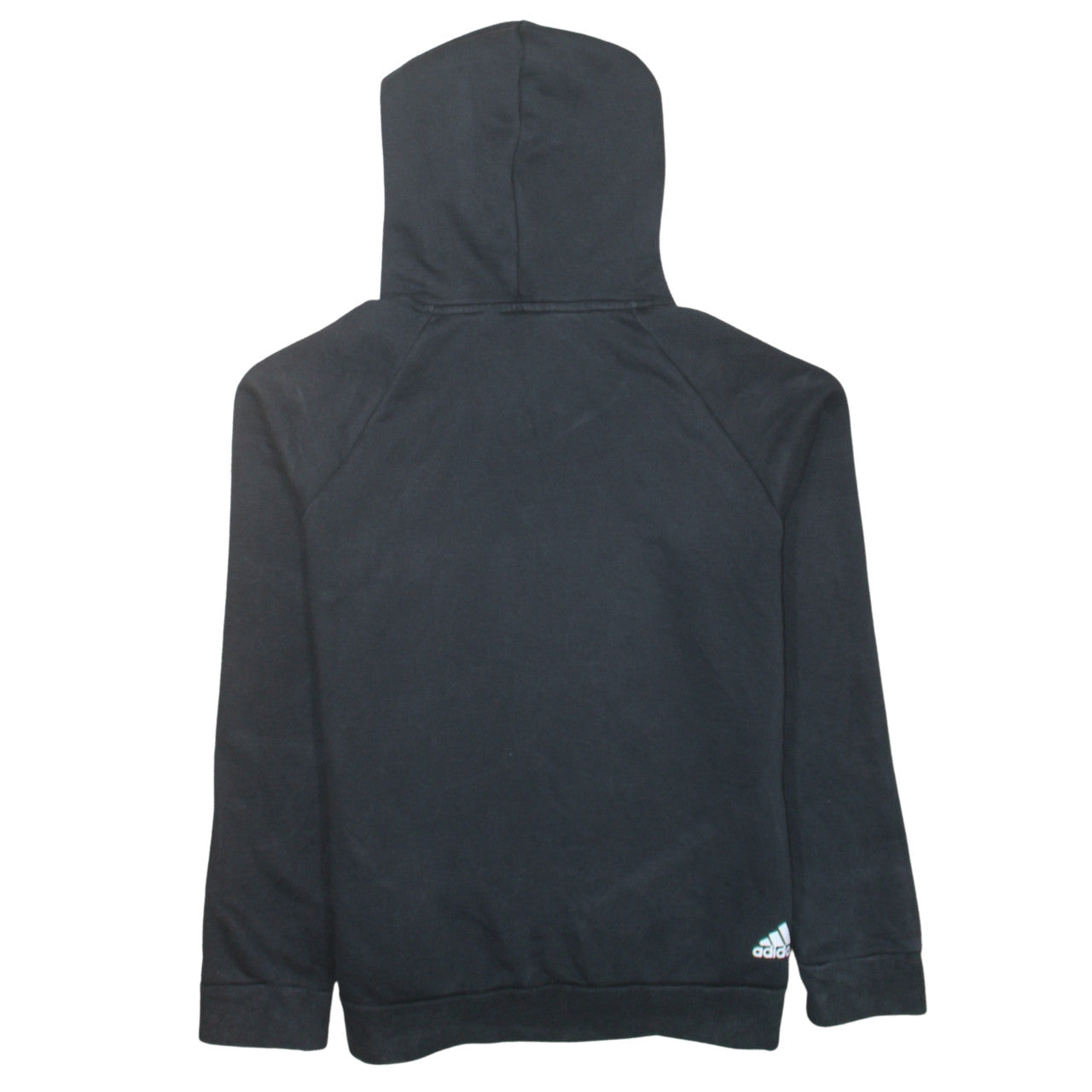 Adidas Womens Black Pullover Hoodie Size 12-14 Cotton Blend
