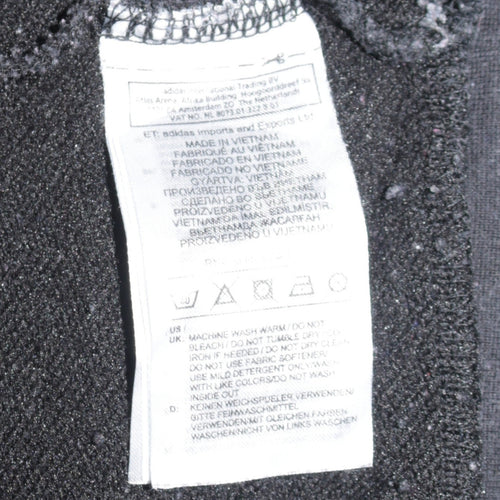 Adidas Womens Black Pullover Hoodie Size 12-14 Cotton Blend