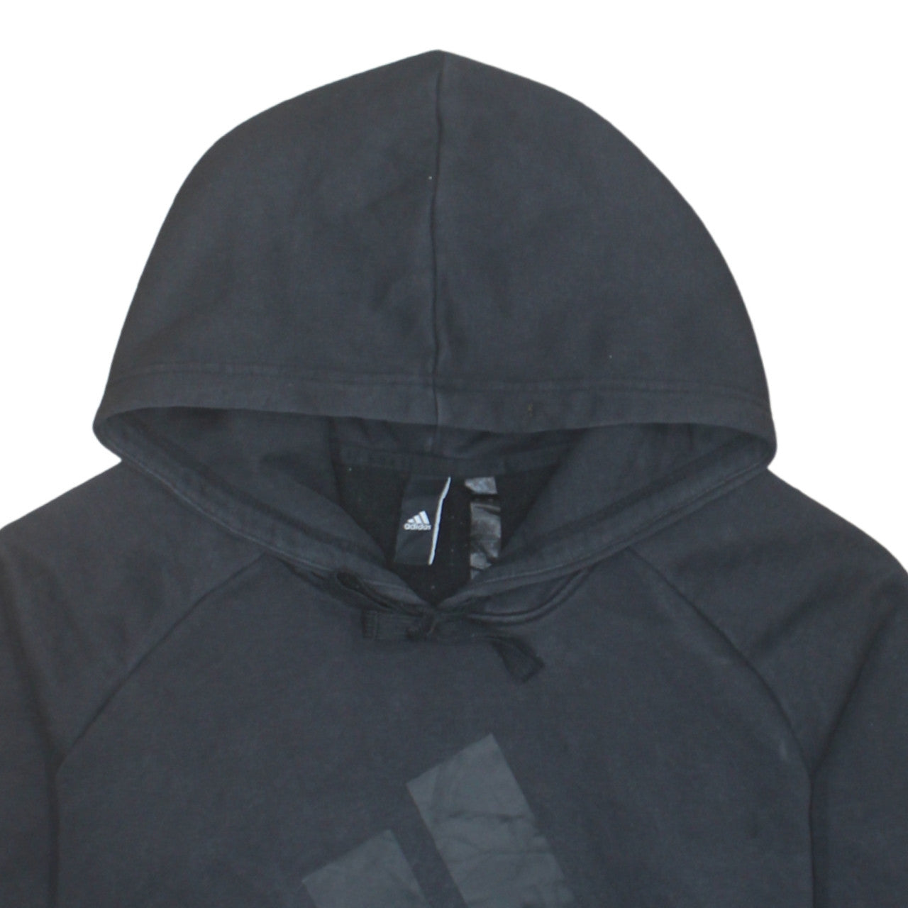 Adidas Womens Black Pullover Hoodie Size 12-14 Cotton Blend