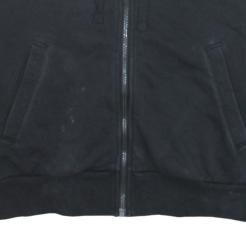 Adidas Women's Black Small Full Zip Hoodie with Striped Sleeves