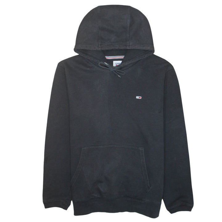 Tommy Jeans Mens Black XL Pullover Hoodie Classic Logo Sweatshirt