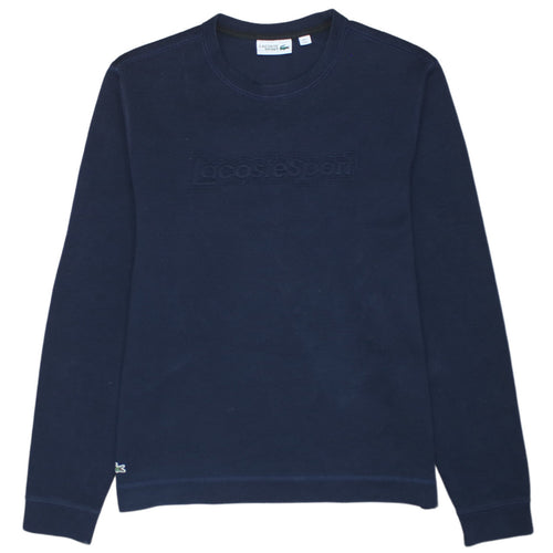Lacoste Sport Men’s Blue Crew Neck Pullover Sweatshirt L