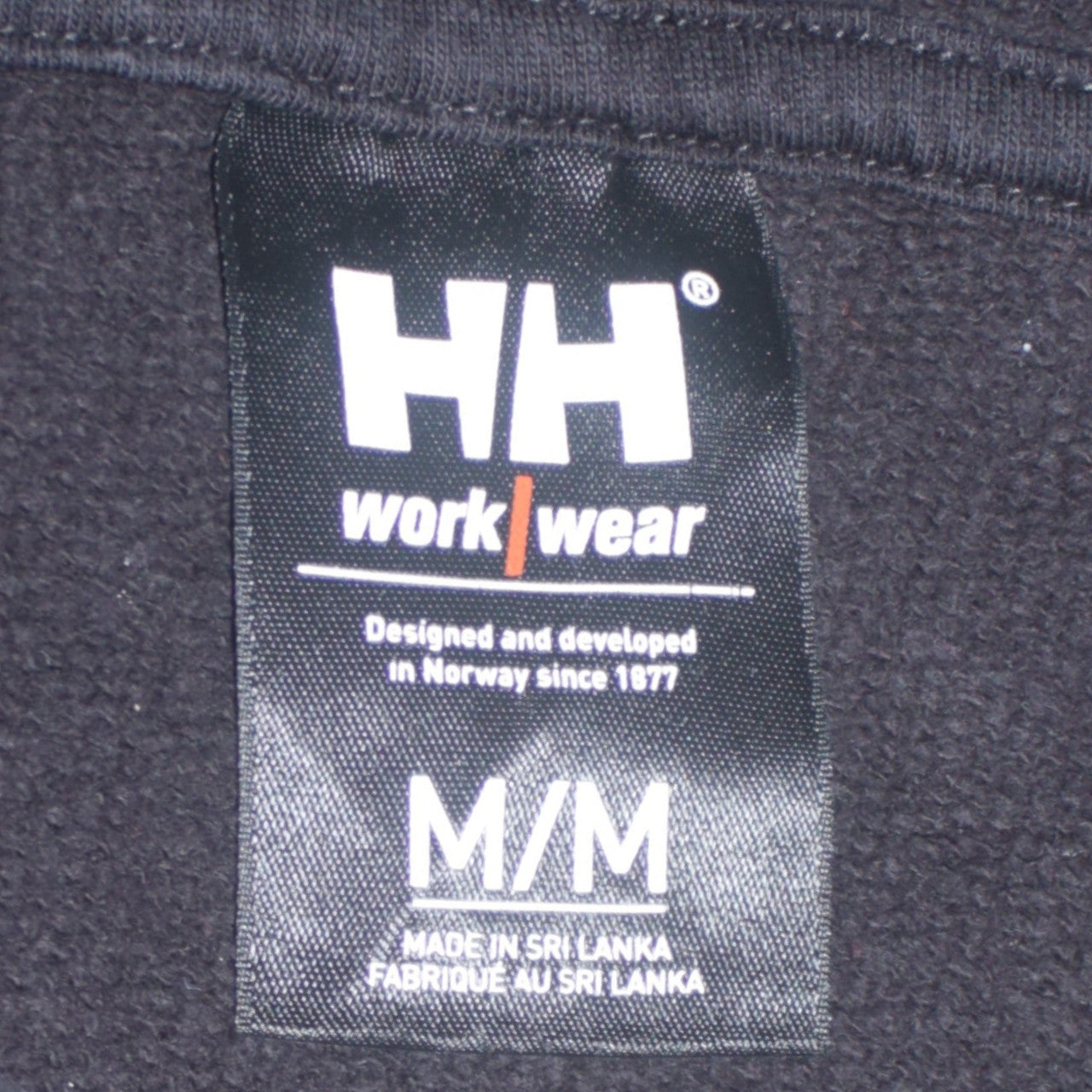 Helly Hansen Men’s Black Pullover Hoodie Size M Workwear Fleece