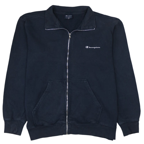 Champion Men's Black XL Full Zip Track Jacket Fleece