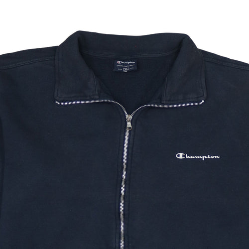 Champion Men's Black XL Full Zip Track Jacket Fleece