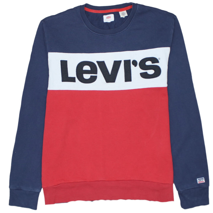 Levi's Men's Multicoloured XL Crew Neck Logo Pullover Sweatshirt