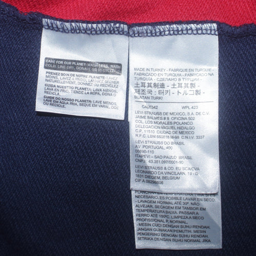 Levi's Men's Multicoloured XL Crew Neck Logo Pullover Sweatshirt
