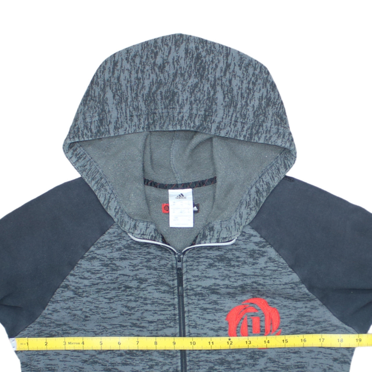 Adidas Men’s Grey Full Zip Hoodie XS Sports Fleece Jacket