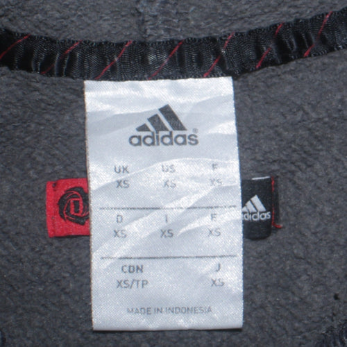 Adidas Men’s Grey Full Zip Hoodie XS Sports Fleece Jacket