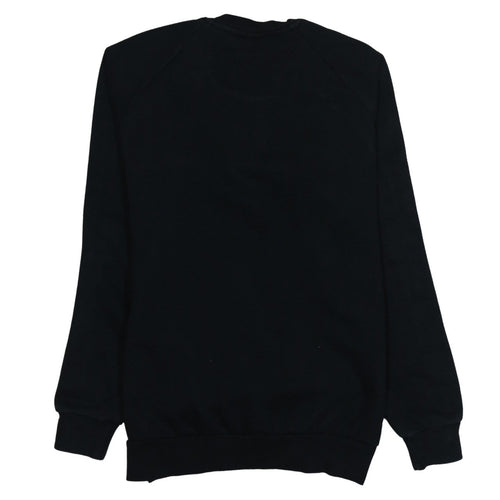 Adidas Men's Black Small Pullover Sweatshirt Crew Neck Logo Stripe