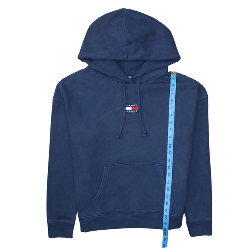 Tommy Jeans Women Navy Blue Large Pullover Hoodie Cotton Casual