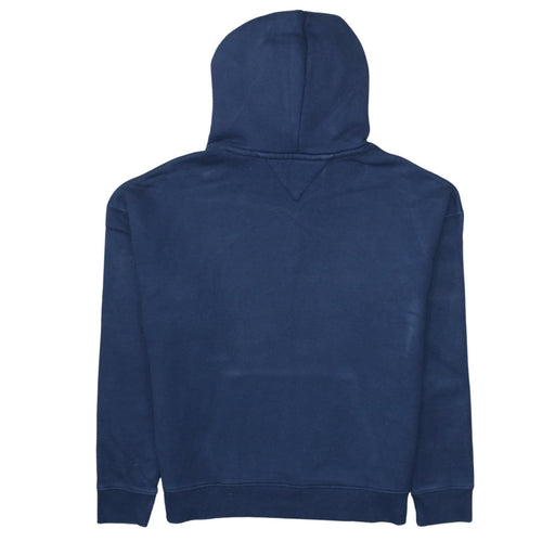 Tommy Jeans Women Navy Blue Large Pullover Hoodie Cotton Casual