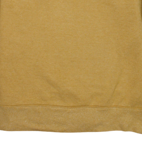 Nike Womens Mustard Yellow Pullover Sweatshirt Size M Crew Neck
