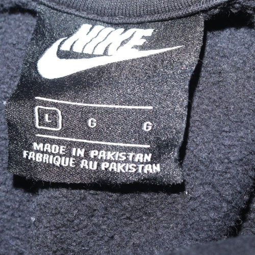 Nike Men's Black Pullover Hoodie L Sports Fleece Sweatshirt