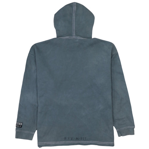 adidas Men Blue Pullover Hoodie S Embroidered Logo Sportswear