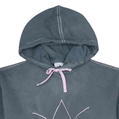 adidas Men Blue Pullover Hoodie S Embroidered Logo Sportswear