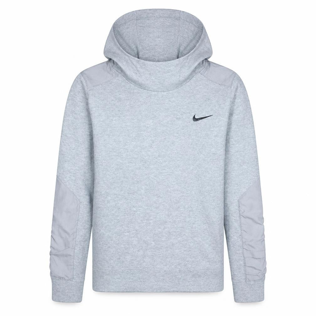 Front view of Nike Men's Grey Pullover Hoodie S Lightweight High Neck Sportswear