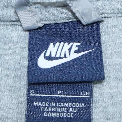 Nike Men's Grey Pullover Hoodie S Lightweight High Neck Sportswear