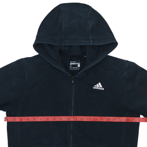 Adidas Men's Black Full Zip Hoodie Small Regular Fit Sport Essentials