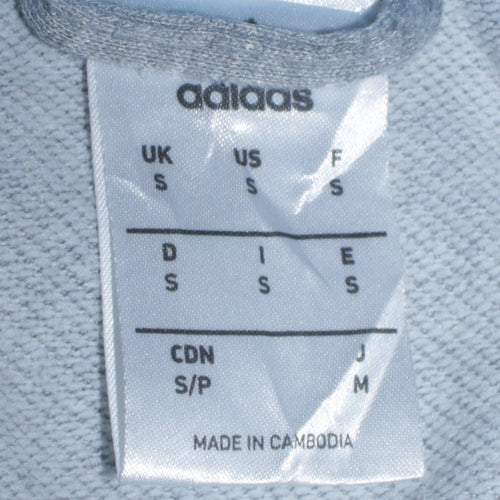 Adidas Men's Grey Full Zip Hoodie Size S Regular Fit Sportswear
