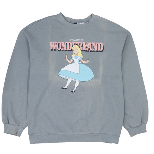 H&M Divided Disney Alice in Wonderland Grey Women's M Pullover Sweatshirt