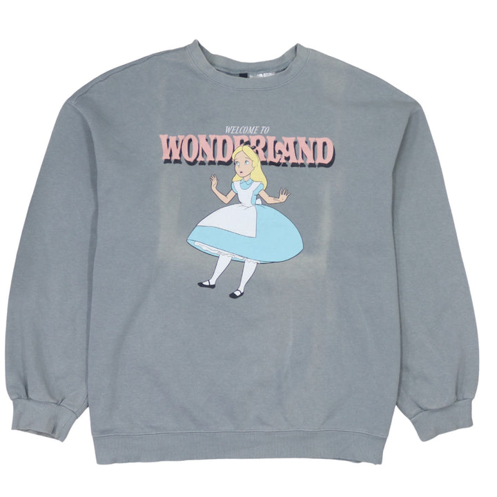 H&M Divided Disney Alice in Wonderland Grey Women's M Pullover Sweatshirt