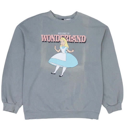 H&M Divided Disney Alice in Wonderland Grey Women's M Pullover Sweatshirt