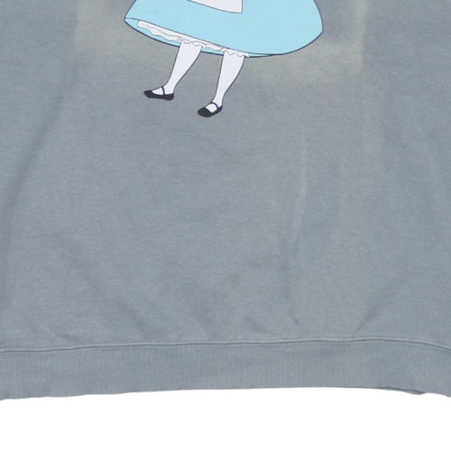 H&M Divided Disney Alice in Wonderland Grey Women's M Pullover Sweatshirt