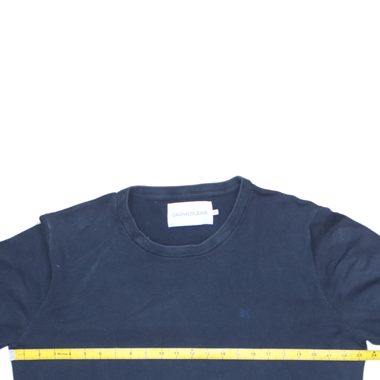 Calvin Klein Jeans Men's Blue Cotton Crew Neck Pullover Jumper 2XL