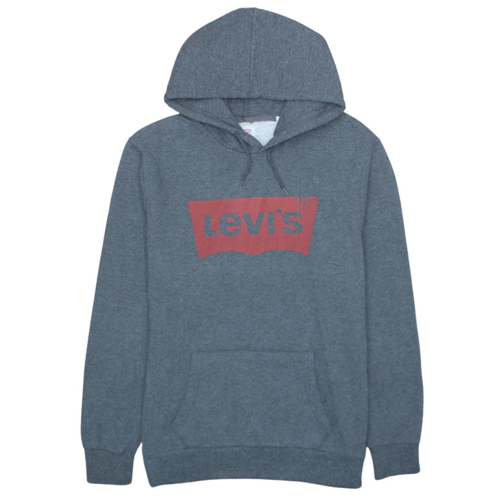 Levi's Men's Grey XL Pullover Hoodie with Logo Graphic Print