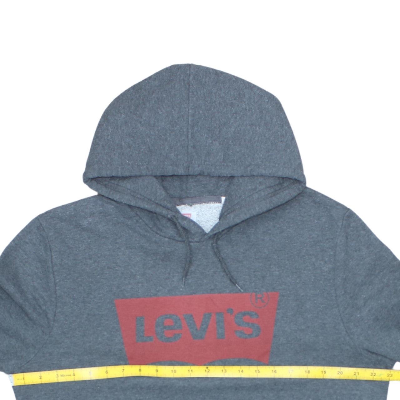 Levi's Men's Grey XL Pullover Hoodie with Logo Graphic Print
