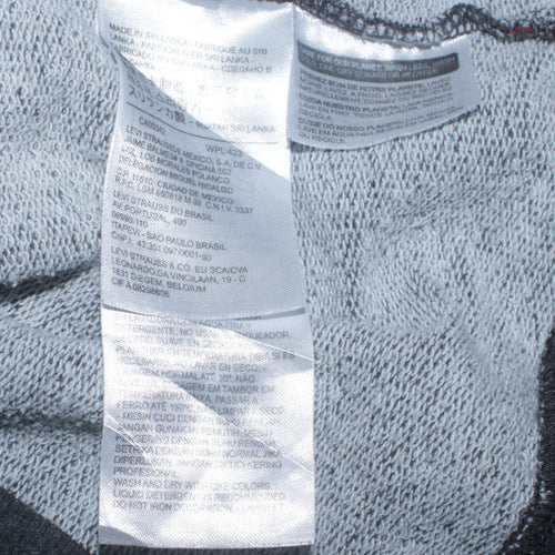 Levi's Men's Grey XL Pullover Hoodie with Logo Graphic Print