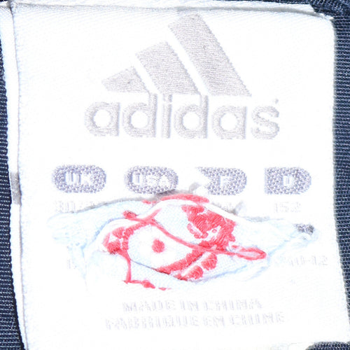 Adidas Boys Blue Colourblock Hooded Rain Coat 11-12 Years
