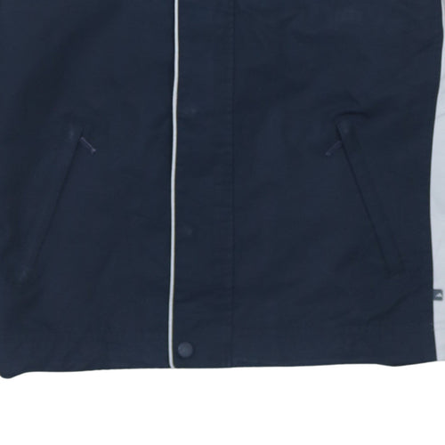 Adidas Boys Blue Colourblock Hooded Rain Coat 11-12 Years
