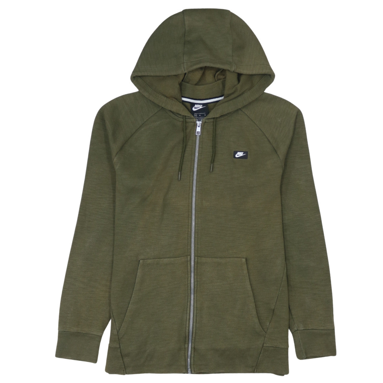 Nike Men's Green Full Zip Hoodie M Regular Fit