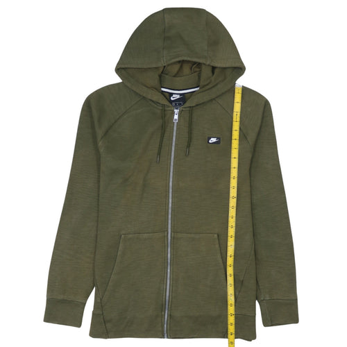 Nike Men's Green Full Zip Hoodie M Regular Fit