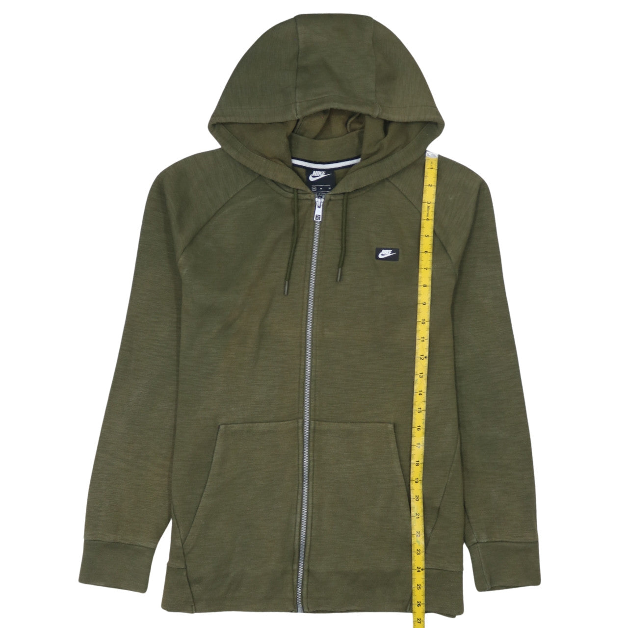 Nike Men's Green Full Zip Hoodie M Regular Fit