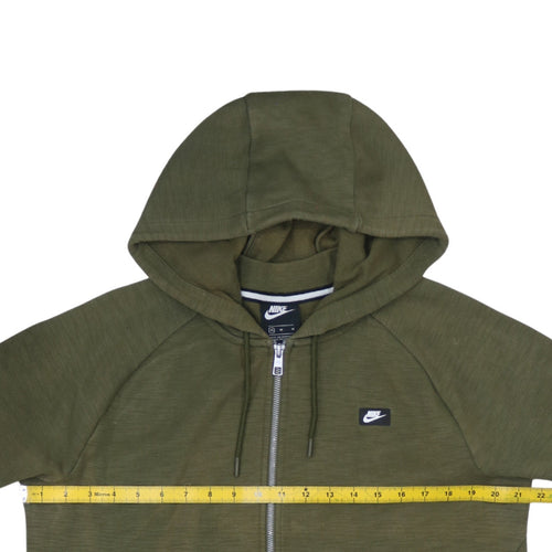 Nike Men's Green Full Zip Hoodie M Regular Fit