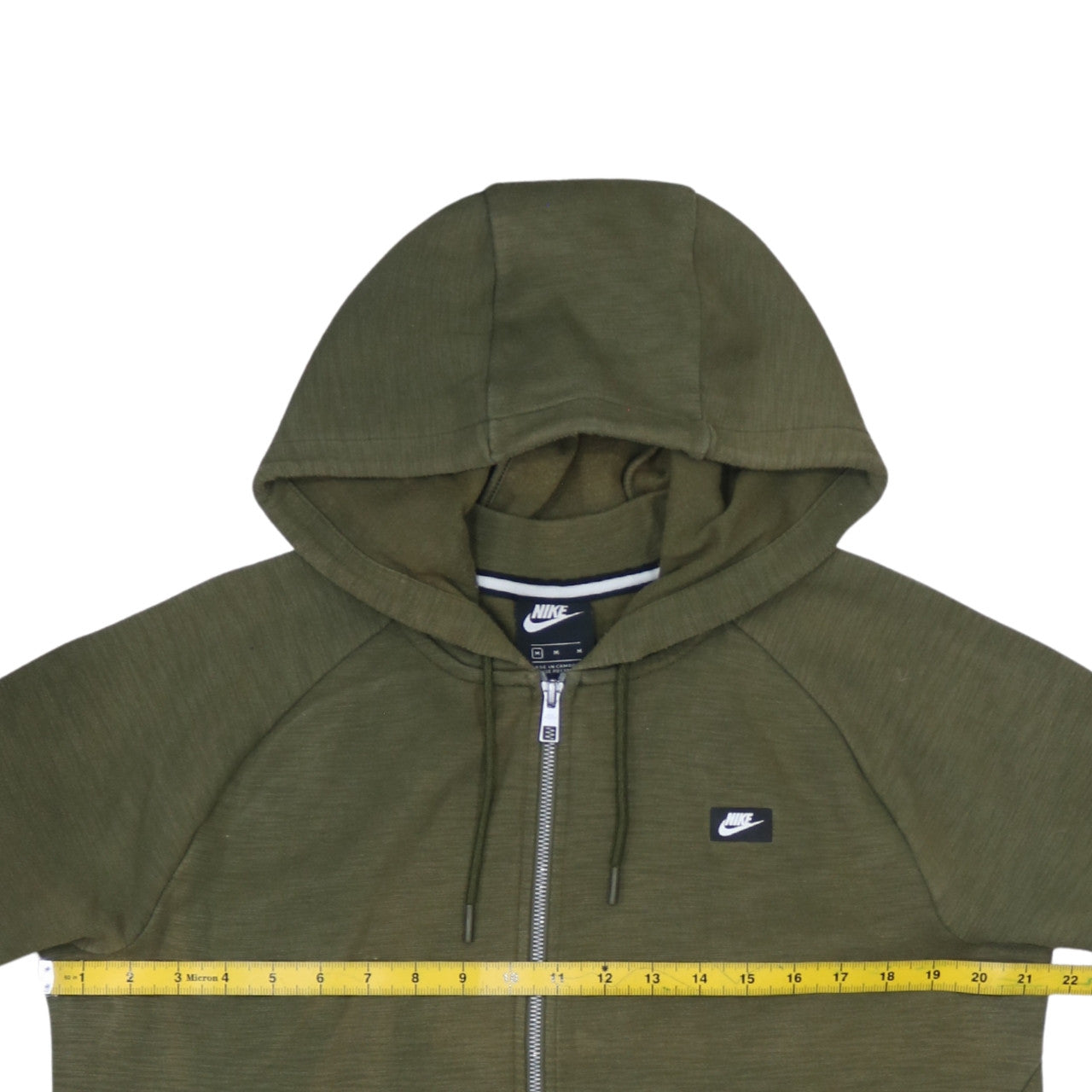 Nike Men's Green Full Zip Hoodie M Regular Fit