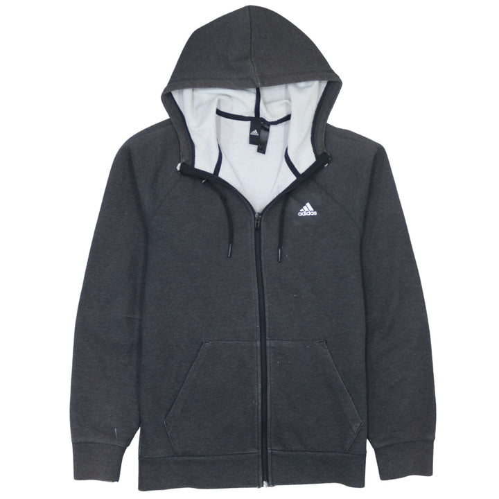 Adidas Men’s Grey Full Zip Hoodie Small Regular Fit