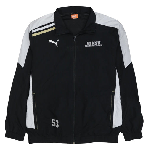 Puma Men's Black L Track Jacket KSV Tennenbronn Full Zip Sportswear